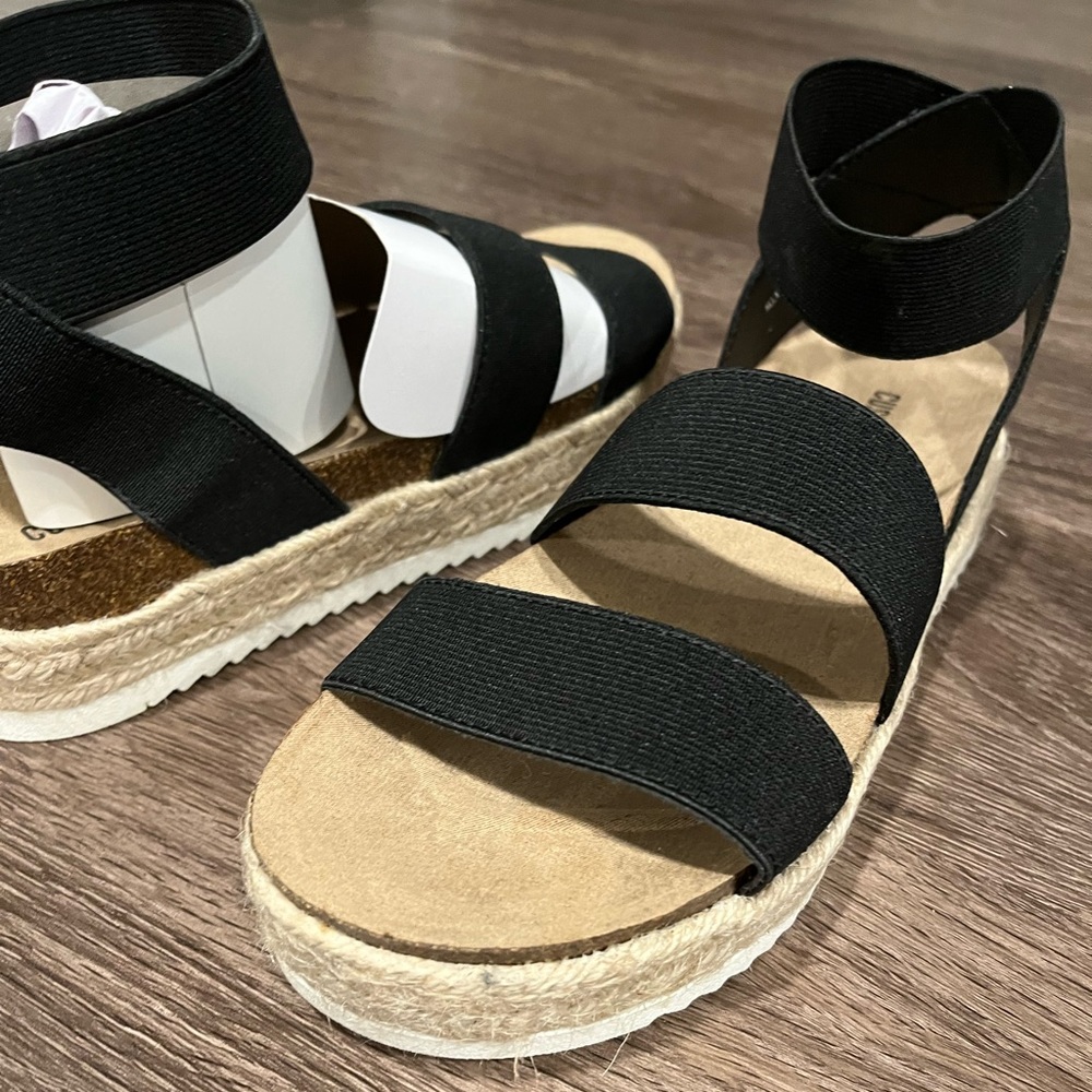Women’s Cork Espadrille Wedge Sandal Size 8.5